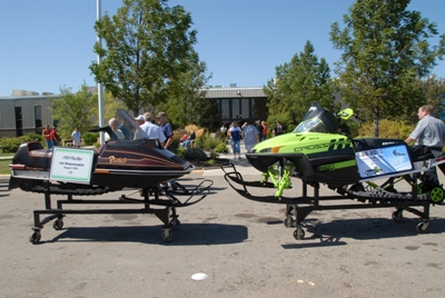 First Arctco Panther (left) and 1 millionth post-AE Arctic Cat Crossfire