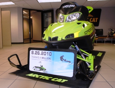 One Millionth Arctic Cat in lobby