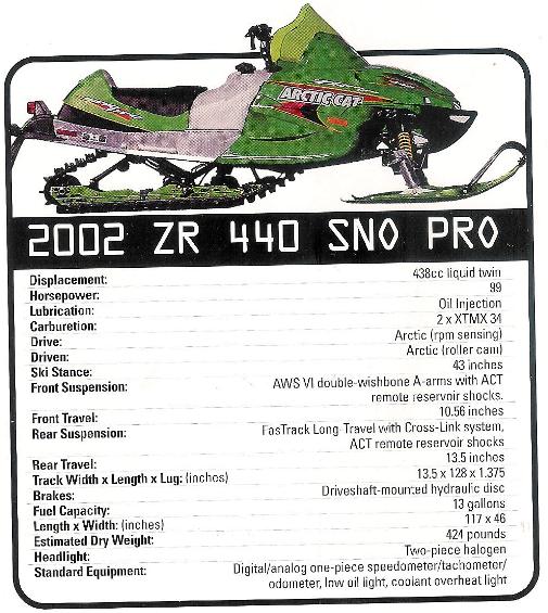2002 ZR 440 Sno Pro (the original Firecat)