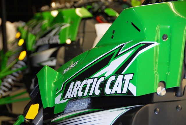Arctic Cat Sno Pro 500 on the production line