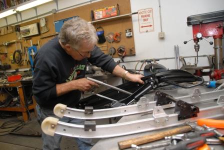 Prepping six ski assemblies takes more than one complete day