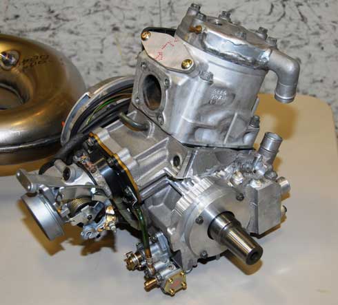 Prototype single cylinder Arctic Cat engine