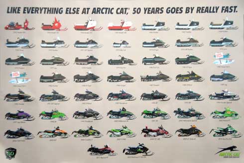 The reprised Arctic Cat Gone Fishin' poster from the 50th