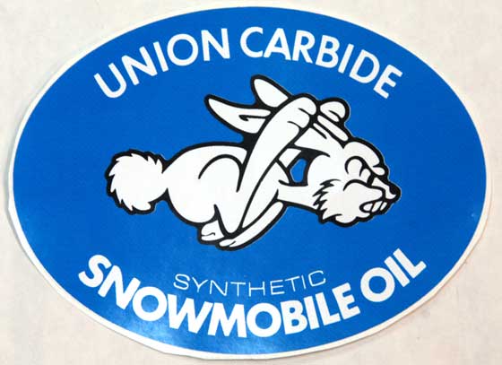 Vintage snowmobile decals from the Winnipeg I-500