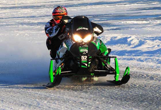 Team Arctic Cat's D.J. Ekre finished 2nd at Pine Lake, photo by Urquhart