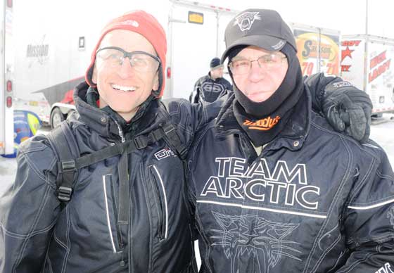 Team Arctic Cat race legend Dave Thompson (right)