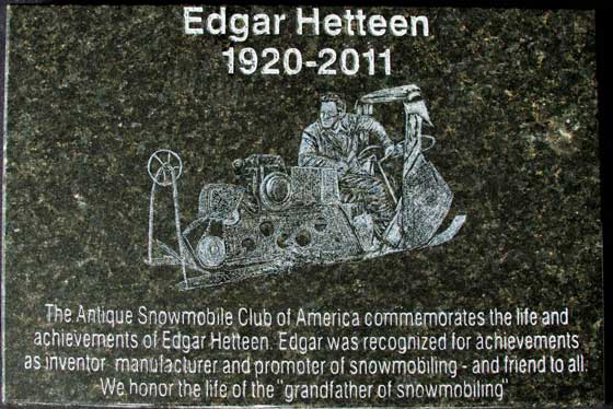 Edgar Hetteen Tribute Plaque
