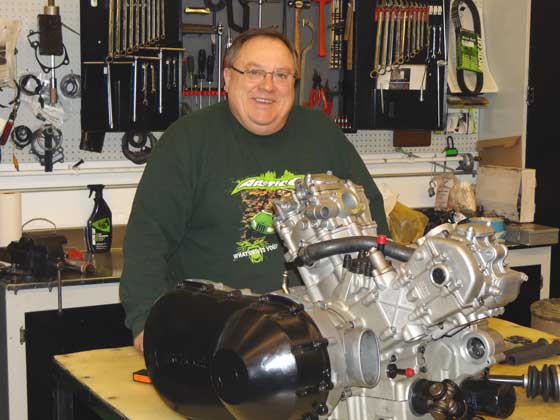 Greg Harris, Service Instructor at Arctic Cat, photo by Duane Rux
