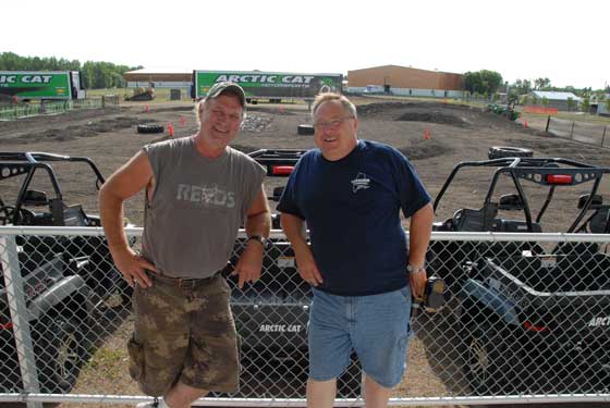 Greg Harris (R) and Dave Guenther at the Arctic Cat 50th Celebration