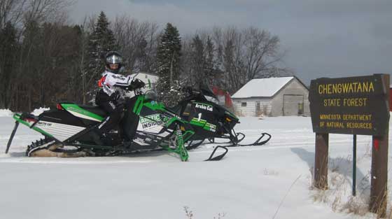 Riding the Arctic Cats in Minnesota's short winter of 2012