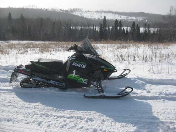 Riding the Arctic Cat snowmobiles on the C.J. Ramstad North Shore Trail