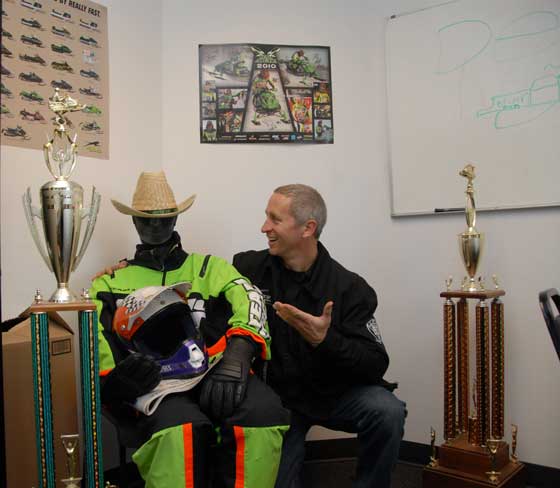 Me and a friend in the Race Shop