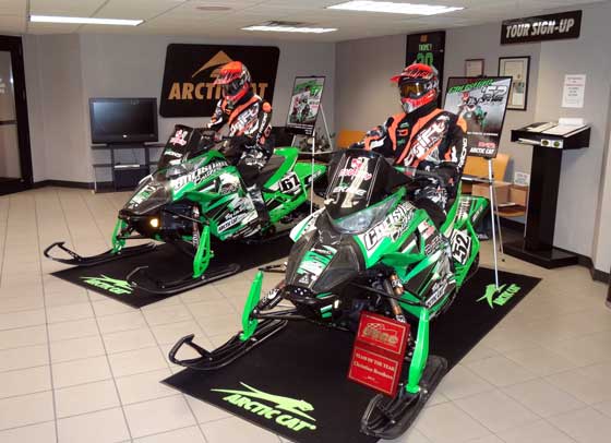 Christian Bros. Racing display at Arctic Cat