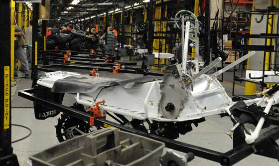 Arctic Cat XF 1100 Limited on the production line
