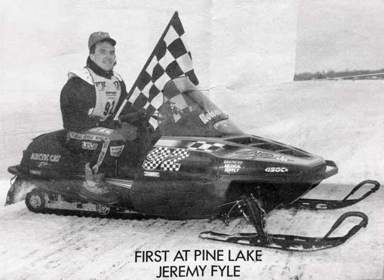 Team Arctic Cat's Jeremy Fyle won Pine Lake in 1992