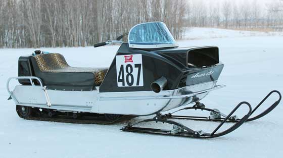 Replica of Roger Janssen's 1969 World Championship Arctic Cat Panther Mod built by Tom Ische