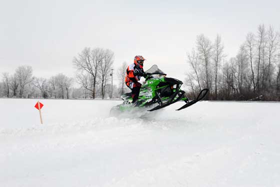 Team Arctic Cat's Ryan Simons Launches at the I-500, photo by ArcticInsider.com