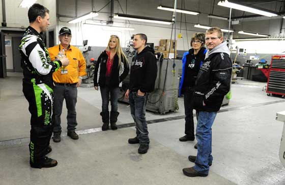 Getting a Roger Skime-led tour of the Arctic Cat factory