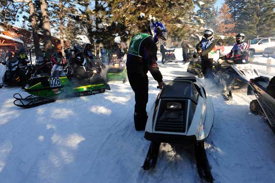 Raider snowmobile at the 2013 Ride with the Champs