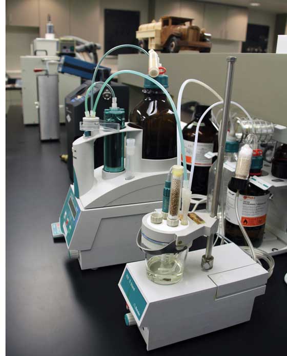 Oil formulations at the lab where Arctic Cat oil is developed