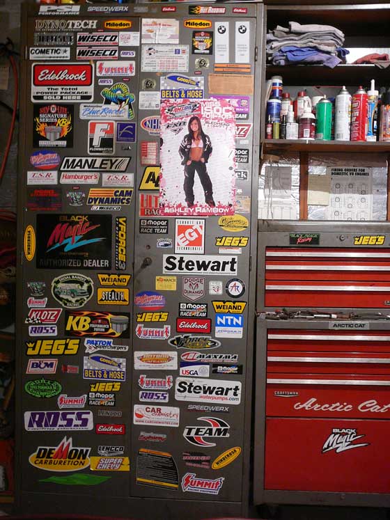 Auggie's decal display