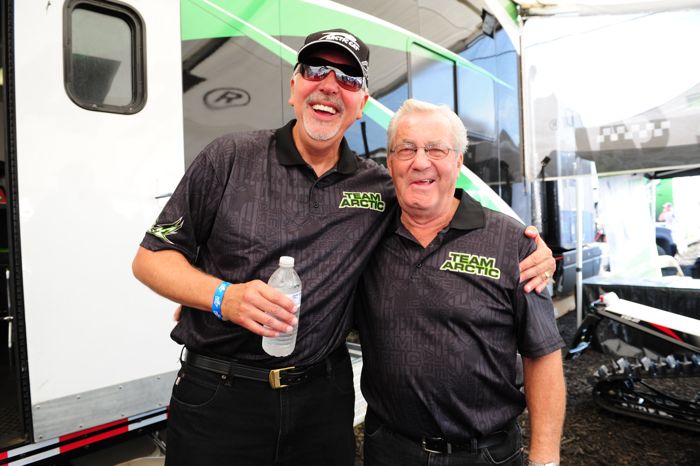 Arctic Cat's Scott Eilertson and Roger Skime at Hay Days