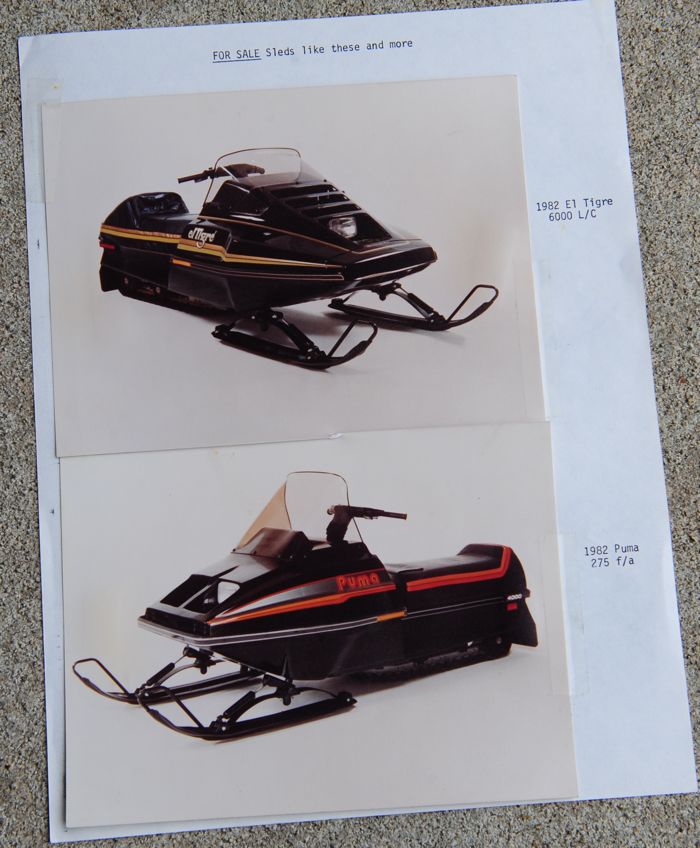 Another sales sheet for the 1982 Arctic Cat prototype snowmobiles