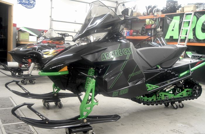 The Scott Watters collection of Arctic Cat snowmobiles.