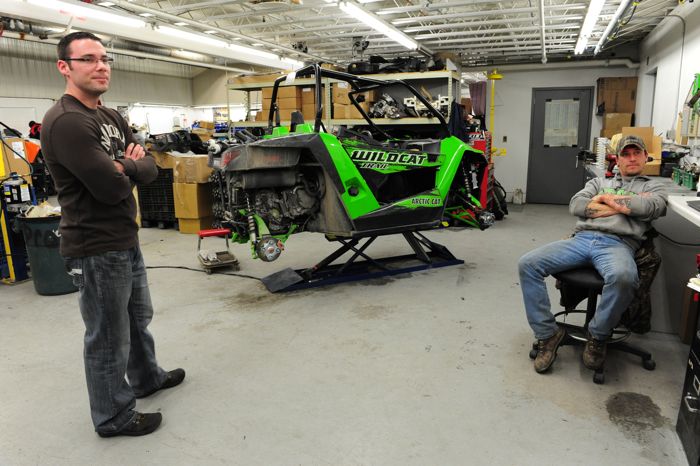 Arctic Cat engineers Jared Spindler and Nate Hunt