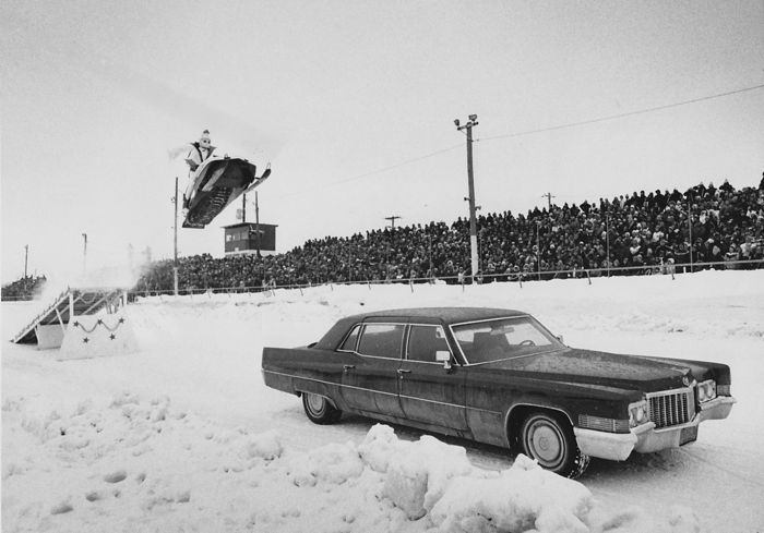 TGIF: I love jumping Caddys with my snowmobile