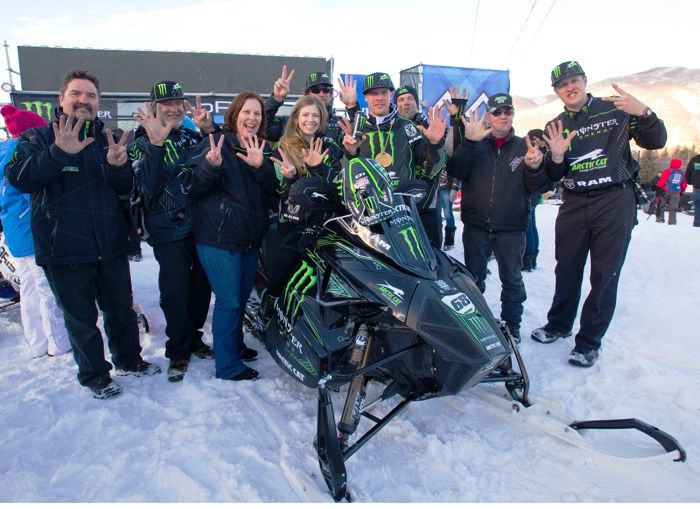 Monster Energy/Team Arctic's Tucker Hibbert and team 7-peat: Photo: Hanson