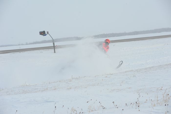 2014 USXC I-500 cross-country Spencer Kadlec Polaris crash. Photo by ArcticInsider.com