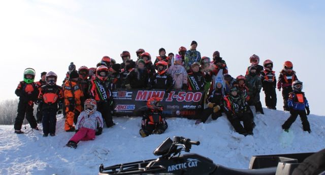 Youth snowmobile racing in DMC.