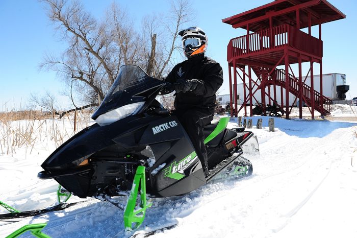 Arctic Cat snowmobile engineering in April. Photo by ArcticInsider.com