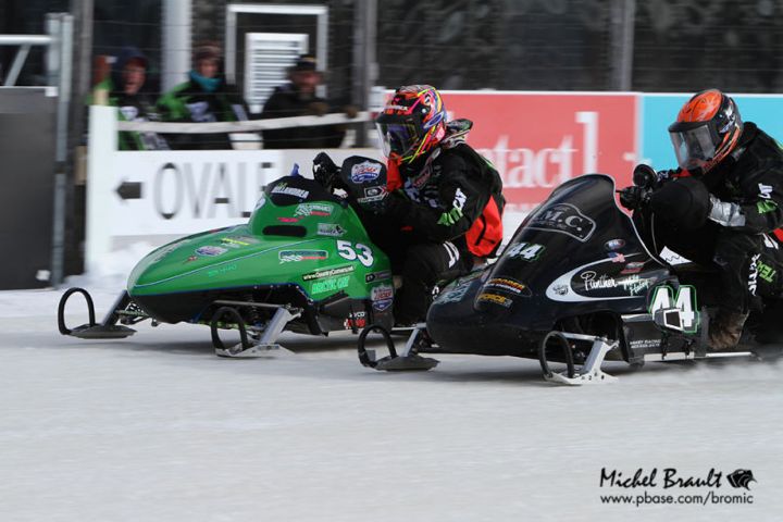Team Arctic oval racers Colt Dellandrea & Mike Hakey. Photo by Michel Brault