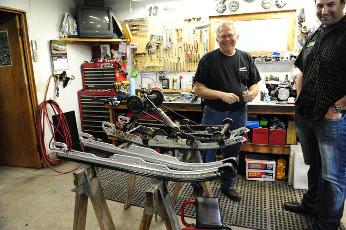 Inside John Anderson's perfect sled shop. Photo by ArcticInsider.com