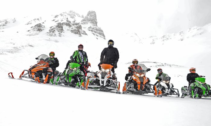 Riding 2015 Arctic Cats with Arctic Cat engineers. Photo by ArcticInsider.com