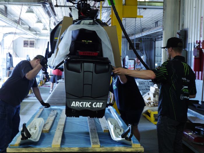 Tucker Hibbert and the TH edition 2015 Arctic Cat ZR 6000 RR production.