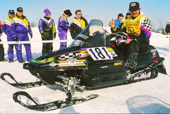 Kirk Hibbert at the finish of the 1993 I-500 cross-country. Photo by ArcticInsider.com