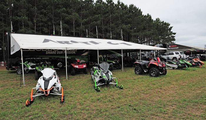 Arctic Cat factory display at Outlaws. Photo by ArcticInsider.com