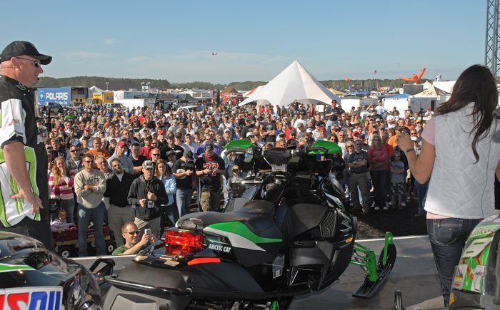Arctic Cat unveils World's Fastest Snowmobile concept at Hay Days in 2008. Photo by ArcticInsider.com