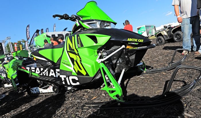 Arctic Cat unveils the 2015 ZR6000R XC snowmobile at Hay Days. Photo by ArcticInsider.com