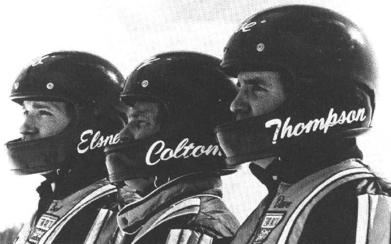 Team Arctic Sno Pro 1976 with Bob Elsner, Larry Coltom and Dave Thompson.