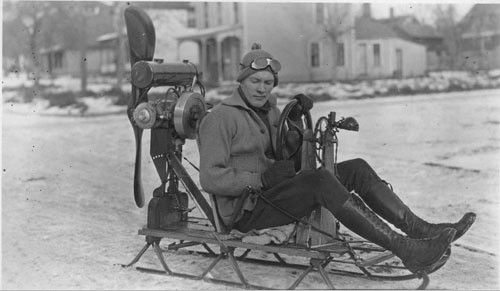 TGIF: REALLY vintage snowmobile for use without a scarf