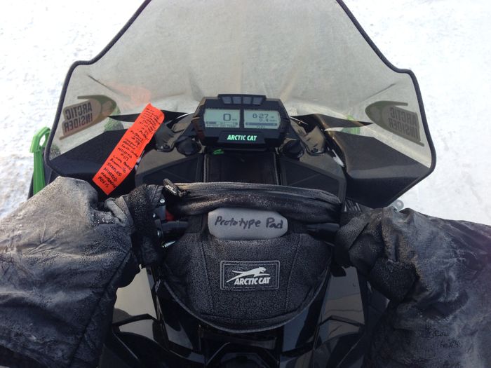 My favorite piece of snowmobile gear: handlebar muffs. Photo ArcticInsider.com