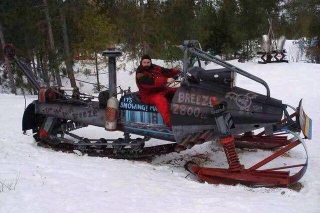 A big snowmobile for a big snowfall