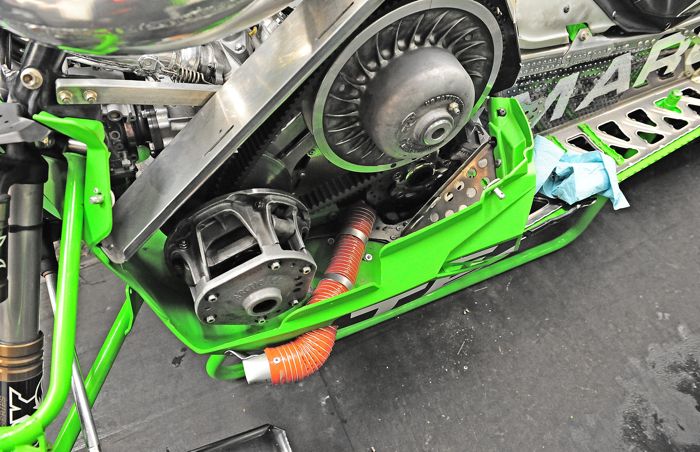 Cody Thomsen's Factory Arctic Cat Pro Open sled. Pic by ArcticInsider.com