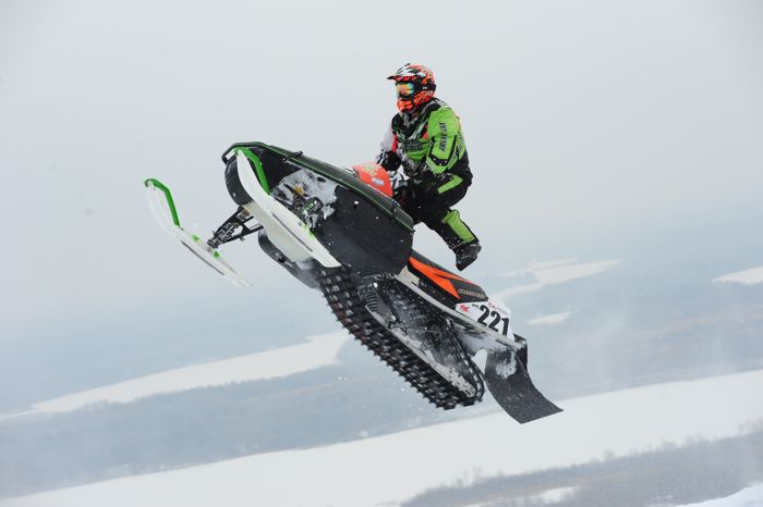 Fan-favorite Nate Ewing and his 1995 Arctic Cat EXT snocrosser.