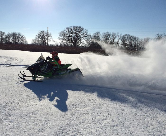 First ride on the 2015 Arctic Cat ZR4000 RR and XF6000 137. Photo by ArcticInsider.com