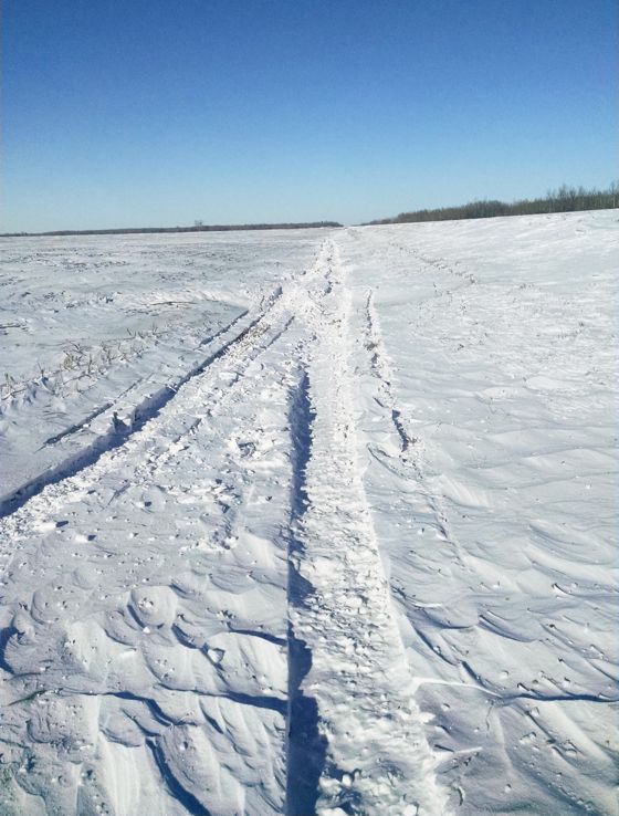 Snow-filled ditched around Thief River Falls from the week of Jan. 12, 2015